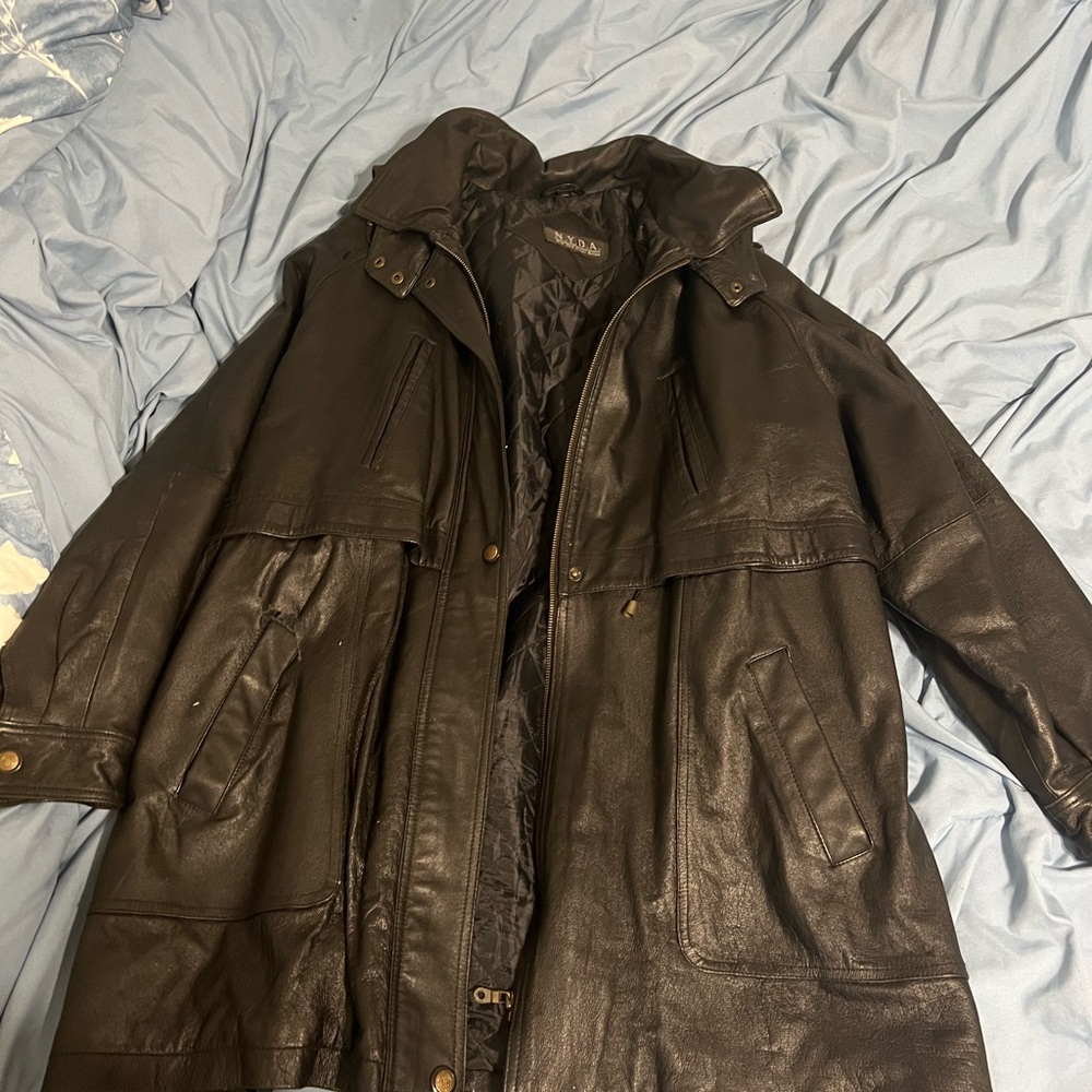 N.Y.D.A Leather Coat